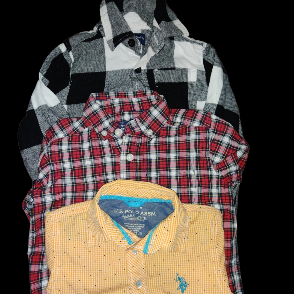 Kids 2T dress shirts /Three button down